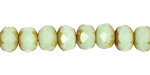 Czech Glass Moon Mist Fire Polished Rondelle 6x9mm
