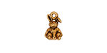 TierraCast Antique Gold (plated) Rabbit Charm 8x14mm