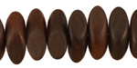Ebony Wood Cut Horse Eye 6-7x18-20mm