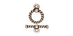 TierraCast Antique Silver (plated) Twisted Toggle Clasp 14x10mm, 15mm Bar