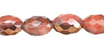 Metallic Gold Cherry Quartz Faceted Rice 14x10mm