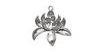Ezel Findings Rhodium (plated) Lotus Flower 19mm