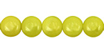 Czech Glass Chartreuse Puff Coin 10mm