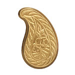 Brass Floral Left Wing 26x44mm
