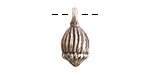 Nunn Design Antique Silver (plated) Small Poppy Pod Charm 9x20mm