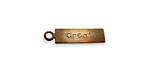 Vintaj Natural Brass "Create" Rectangle Charm 21x5mm