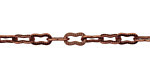 Antique Copper (plated) Etched Peanut Chain