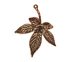 Ezel Findings Antique Copper Japanese Maple Leaf Link 35x30mm