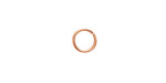 Rose Gold Enameled Copper Round Jump Ring 8mm, 18 gauge