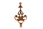 Stampt Antique Copper (plated) Victorian Daisy Connector 28.5x14mm