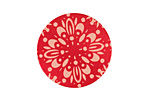 Lillypilly Red Kaleidoscope Anodized Aluminum Disc 25mm, 24 gauge