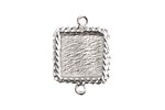 Nunn Design Sterling Silver (plated) Mini Ornate Square Bezel Link 24x18mm