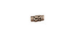 Antique Silver (plated) Tube with Roping 9x4mm