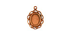 Stampt Antique Copper (plated) Open Weave Oval Setting 6x8mm