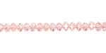 Light Rose AB Crystal Faceted Rondelle 4mm