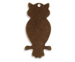 Vintaj Natural Brass Perched Owl Altered Blank 17x38mm