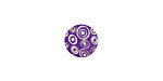 Lillypilly Purple Groovy Circles Anodized Aluminum Disc 11mm, 24 gauge