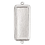 Nunn Design Sterling Silver (plated) Traditional Rectangle Bezel Pendant Link 48x18mm
