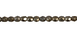 Czech Fire Polished Glass Matte Iris Brown Round 4mm