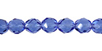 Czech Fire Polished Glass Sapphire Round 8mm