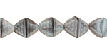 Czech Glass Storm Cloud Patterned Diamond 12x9mm