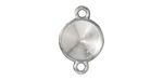 TierraCast Rhodium (plated) Plain Round Frame Link 22x14mm