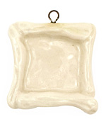 Gaea Ceramic Fractal Cream Square Bezel 25mm