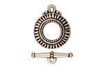TierraCast Antique Silver (plated) Sunburst Toggle Clasp 21x16mm, 20mm Bar