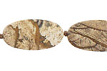 Picture Jasper (matte) Flat Oval 30x15mm