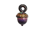 Grace Lampwork Gala Grape Acorn 14x23mm