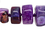 Purple Agate Chunky Graduated Rondelle 8-15x14-24mm
