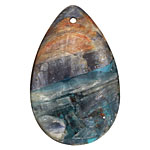 Kyanite (in resin) Flat Teardrop Pendant 30x47mm