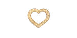 TierraCast Gold (plated) Hammertone Heart Link 14x12mm