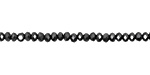 Jet Hematite Crystal Faceted Rondelle 3mm