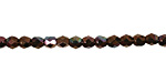 Czech Fire Polished Glass Luster Metallic Amethyst Round 4mm