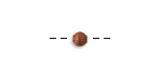 Vintaj Artisan Copper Corrugated Melon Bead 4mm
