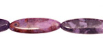 Lilac Purple Crazy Lace Agate Flat Oval 25x8mm