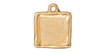 TierraCast Antique Gold (plated) Simple Square Frame Drop 18x21mm