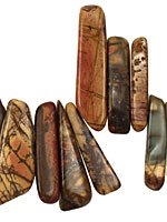 Red Creek Jasper Stick Graduated 7-12x15-30mm