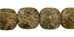 African Green Jasper Puff Square 16mm