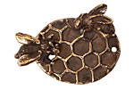 Green Girl Bronze Honeycomb Toggle Clasp 40x29mm