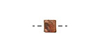 XAZ Raku Stan's Rust Cube 6-8x6-7mm