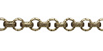 Antique Brass (plated) Vintage Pattern Rollo Chain