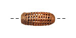African Brass Small Cage Rice 22-24x10-11mm