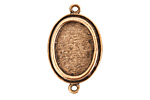 Nunn Design Antique Gold (plated) Traditional Oval Bezel Pendant Link 31x19mm