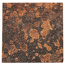 Lillypilly Mottled Flower Garden Patina Copper Sheet 3"x3", 36 gauge