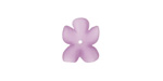 Matte Amethyst Lucite Hibiscus Flower 3x11-14mm