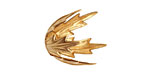 Brass Pointed Leaf Bead Cap 18x17mm