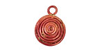 Patricia Healey Copper Spiral Coin Charm 16x21mm