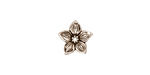TierraCast Antique Silver (plated) Jasmine Bead Cap 2x12mm